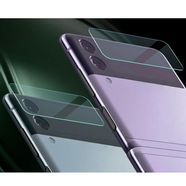 2-PACK Galaxy Z Flip 3 1Set Skärmskydd (Baksida) Kameralinsskydd