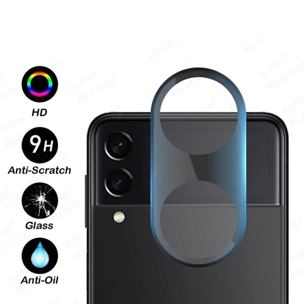 3-PACK 4-in-1 Galaxy Z Flip 3 Skärmskydd 2.5D Kameralinsskydd