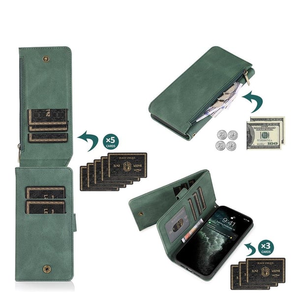 iPhone 12 - Professionellt Robust Floveme Plånboksfodral