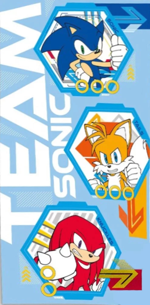 Bath Towel Sonic Team Sonic 70X140cm 100% Cotton