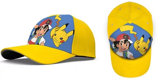 Keps Pokémon Gul Ash Pikachu