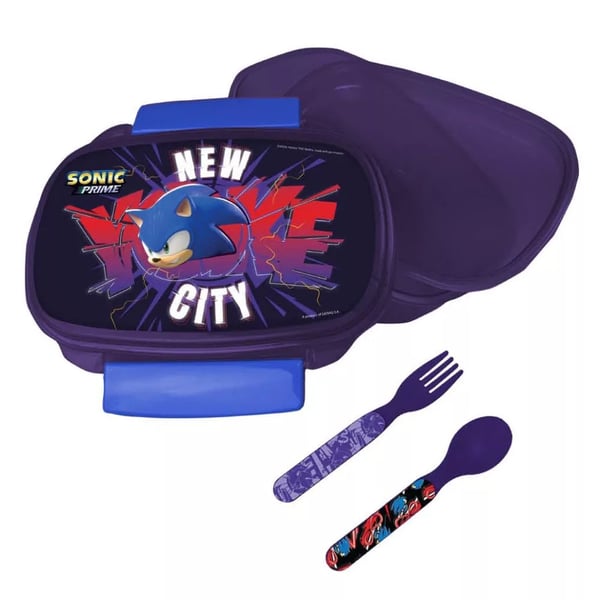 Sonic Lunchbox Matlåda med Bestick