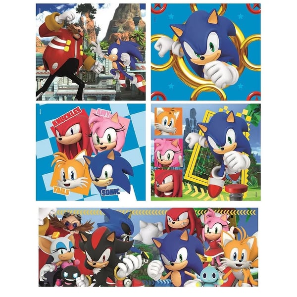 Sonic Pussel 10-i-1 Totalt 330 Bitar Clementoni