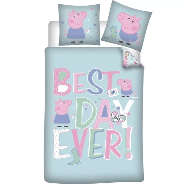Påslakanset Greta Gris Best Day Ever 140x200cm