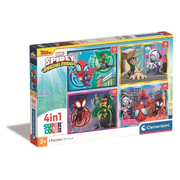 Spider-Man 4-in-1 Puzzle Clementoni 12-24 pieces