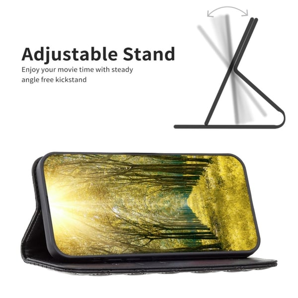 BINFEN Galaxy S24 Fodral Diamond Flip Läder Svart