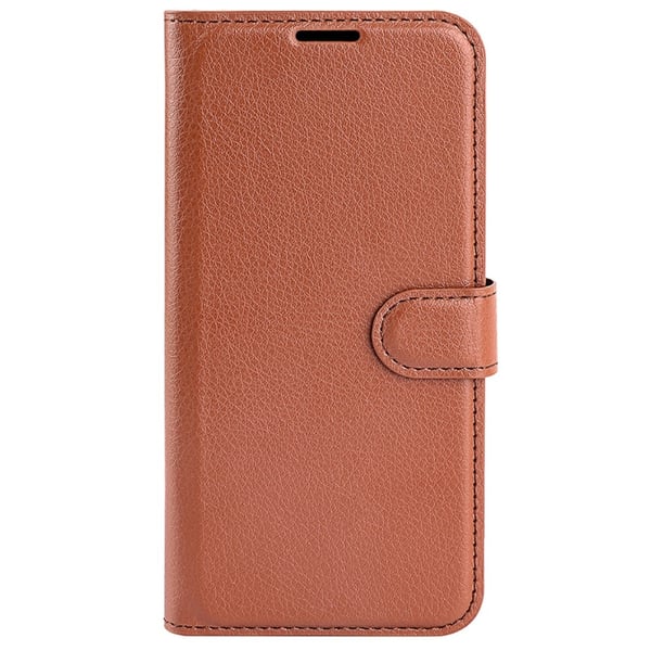 Samsung Galaxy S24 Fodral Litchi Läder Brun