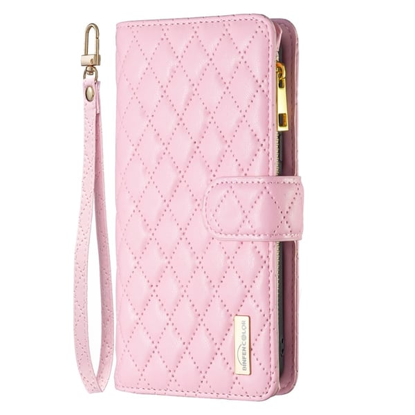 BINFEN Galaxy S24 Ultra Fodral Diamond Multifunktionell Rosa