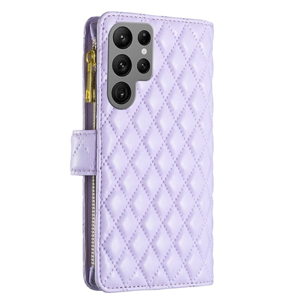 BINFEN Galaxy S24 Ultra Fodral Diamond Multifunktionell Lila