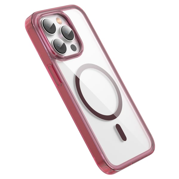 ColorPop iPhone 14 Pro Max Skal CH MagSafe Transparent/Röd