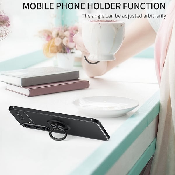 Samsung Galaxy S24 Plus Skal Ring Svart/Röd