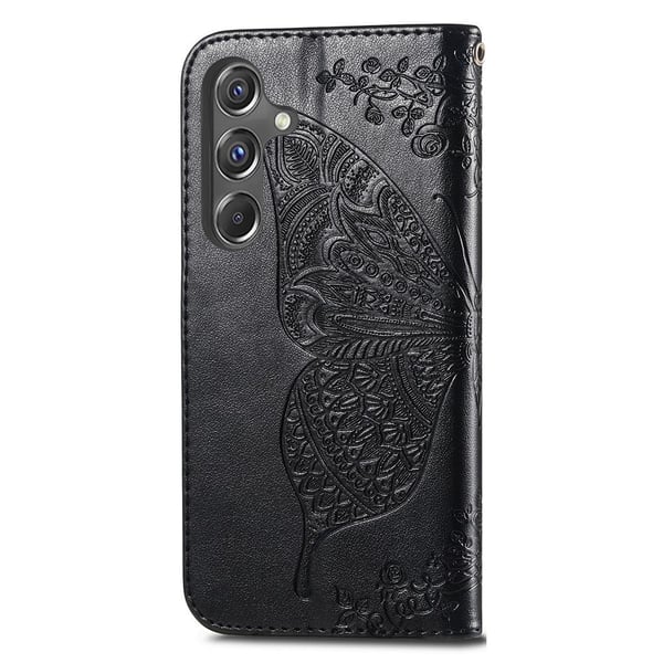 Samsung Galaxy A15 5G Fodral Big Butterfly Svart