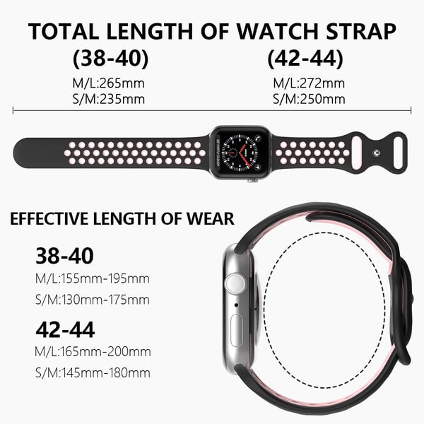 Sportarmband Dual-Color Apple Watch 42/44/45/46/49 mm (S/M)