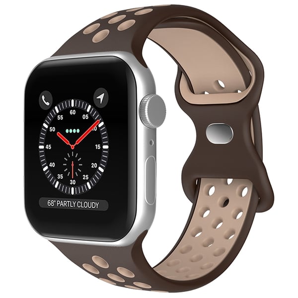 Sportarmband Dual-Color Apple Watch 42/44/45/46/49 mm (M/L) Brun