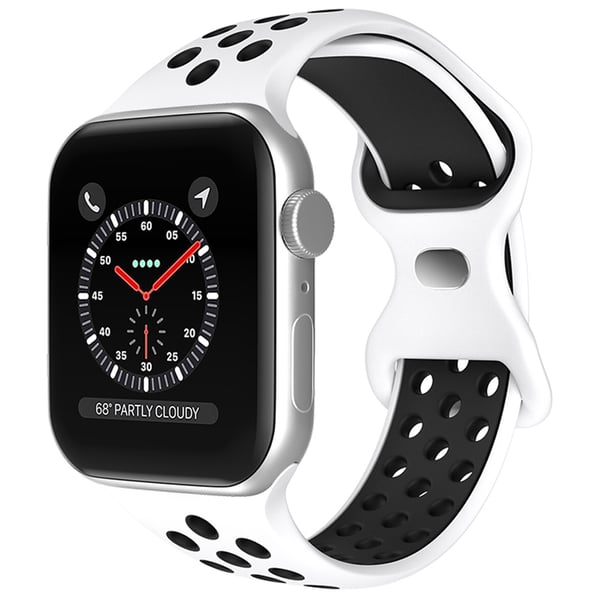 Sportarmband Dual-Color Apple Watch 42/44/45/46/49 mm (M/L) Vit/Svart