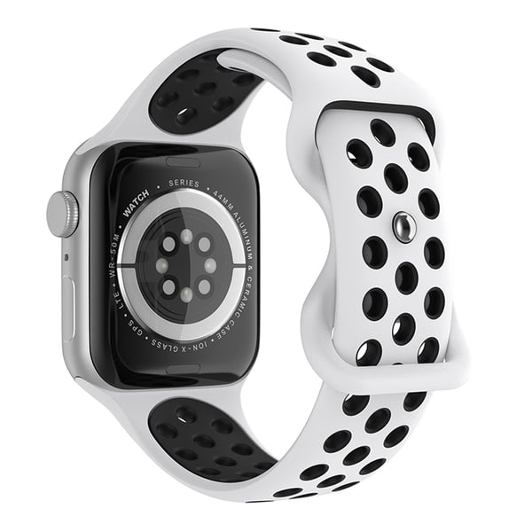 Sportarmband Dual-Color Apple Watch 42/44/45/46/49 mm (S/M) Vit/Svart