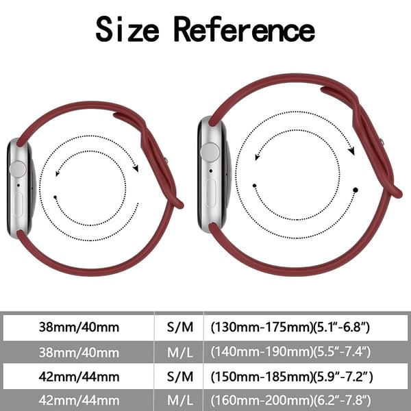 Silikon Armband Butterfly Apple Watch 42/41/40/38 mm (M/L) Vinröd