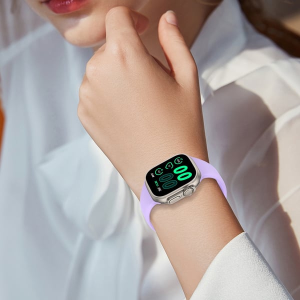 Silikon Armband Butterfly Apple Watch 42/41/40/38 mm (M/L) Lila