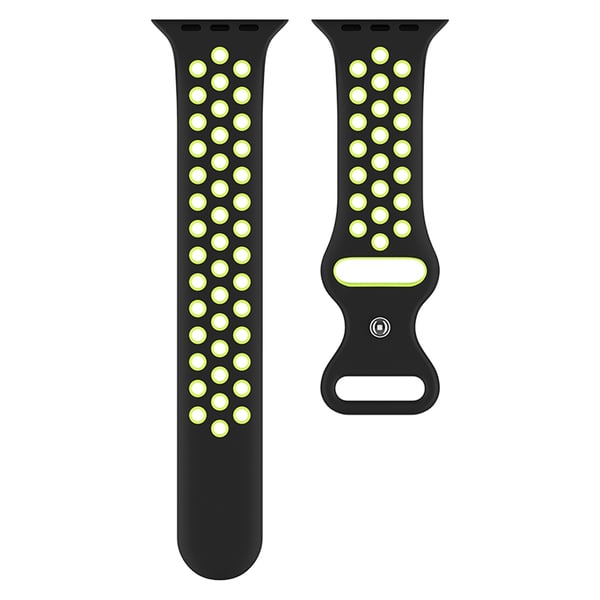 Sportarmband Dual-Color Apple Watch 42/44/45/46/49 mm (S/M) Svart/Gul