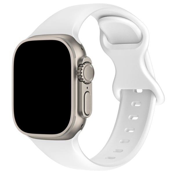 Silikon Armband Butterfly Apple Watch 42/41/40/38 mm (S/M) Vit