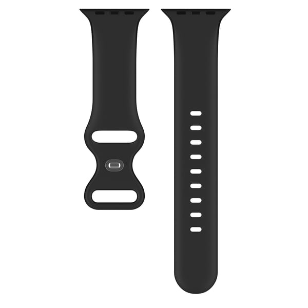 Silikon Armband Butterfly Apple Watch 42/44/45/46/49 mm (M/L) Svart