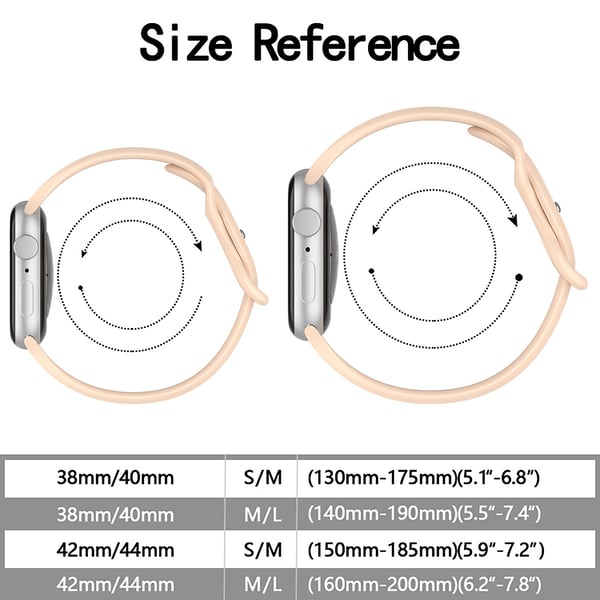 Silikon Armband Butterfly Apple Watch 42/41/40/38 mm (S/M) Sand Pink
