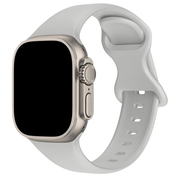 Silikon Armband Butterfly Apple Watch 42/44/45/46/49 mm (M/L) Grå