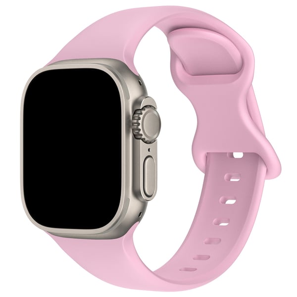 Silikon Armband Butterfly Apple Watch 42/44/45/46/49 mm (M/L) Lavender