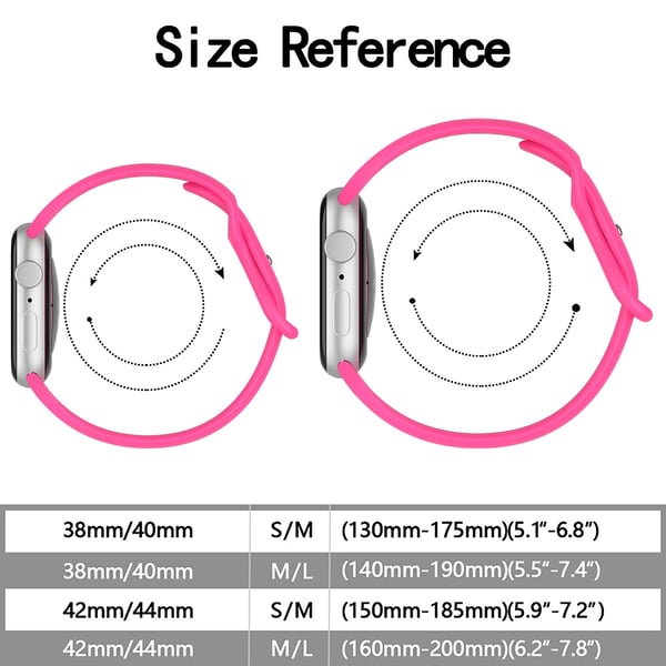 Silikon Armband Butterfly Apple Watch 42/44/45/46/49 mm (M/L) Hot Pink