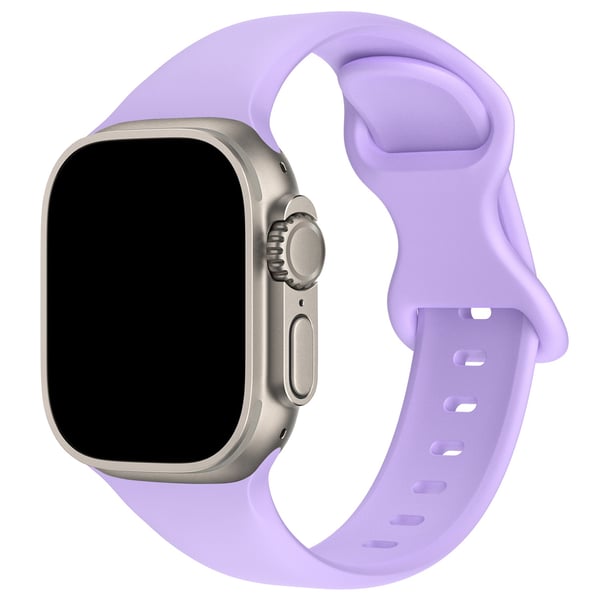 Silikon Armband Butterfly Apple Watch 42/44/45/46/49 mm (S/M) Lila