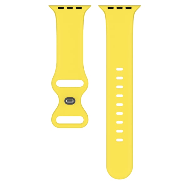 Silikon Armband Butterfly Apple Watch 42/44/45/46/49 mm (S/M) Gul