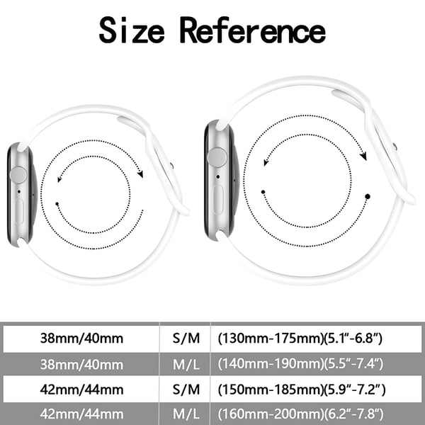 Silikon Armband Butterfly Apple Watch 42/44/45/46/49 mm (S/M) Vit