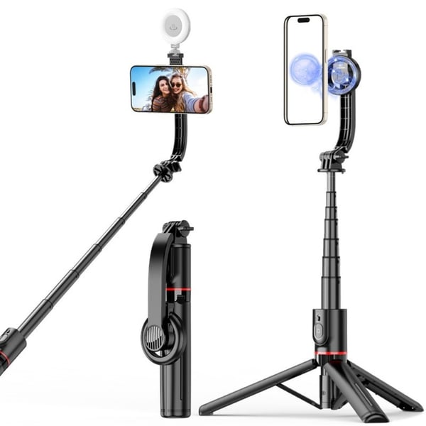 Tripod Selfie Stick MagSafe Aluminium 104 cm Svart Tripod Selfie Stick MagSafe Aluminium 104 cm Svart