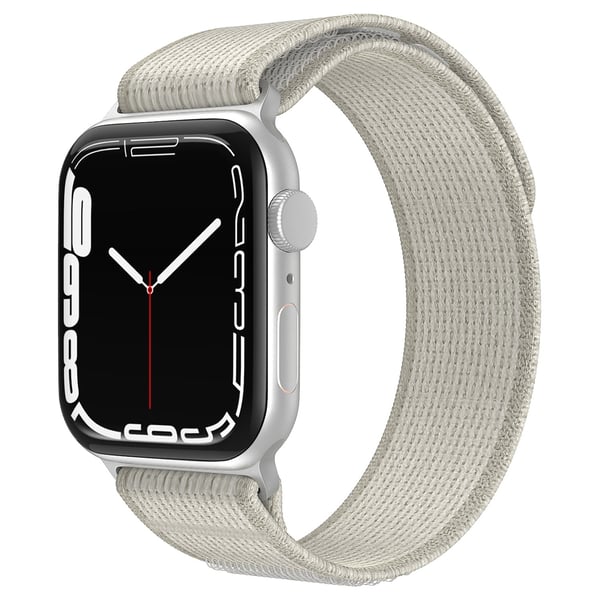 Apple Watch 42/44/45/46/49 mm Armband Nylon Trail Loop Ljus Grå