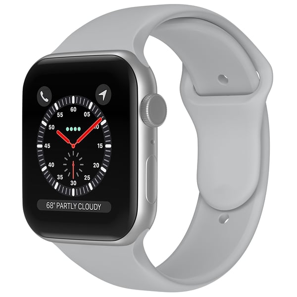 Apple Watch 38/40/41/42 mm Silikon Armband (M/L) Ljus Grå