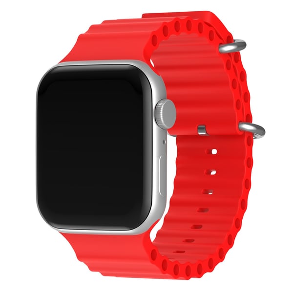 Apple Watch 42/41/40/38 mm Armband Ocean Wave Röd