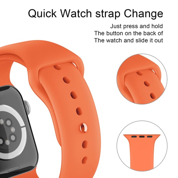 Apple Watch 38/40/41/42 mm Silikon Armband (S/M) Orange