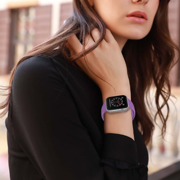 Apple Watch 38/40/41/42 mm Silikon Armband (M/L) Lila