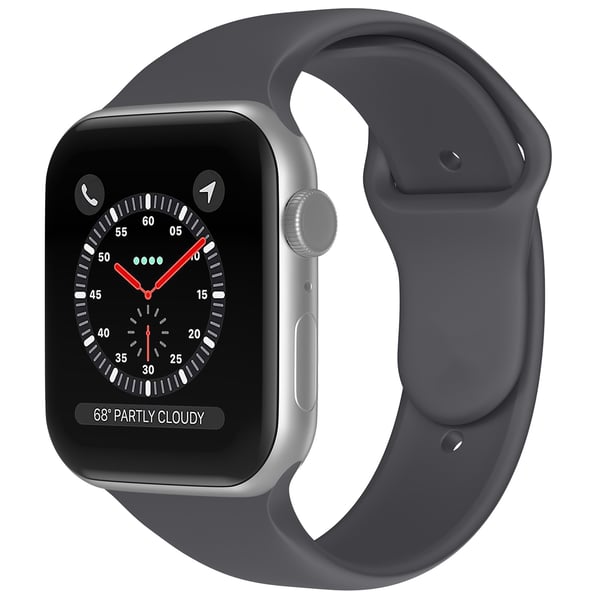 Apple Watch 38/40/41/42 mm Silikon Armband (M/L) Mörk Grå