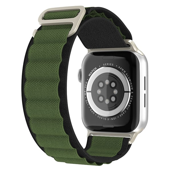 Apple Watch 38/40/41/42 mm Armband Alpine Pro Loop Svart/Grön