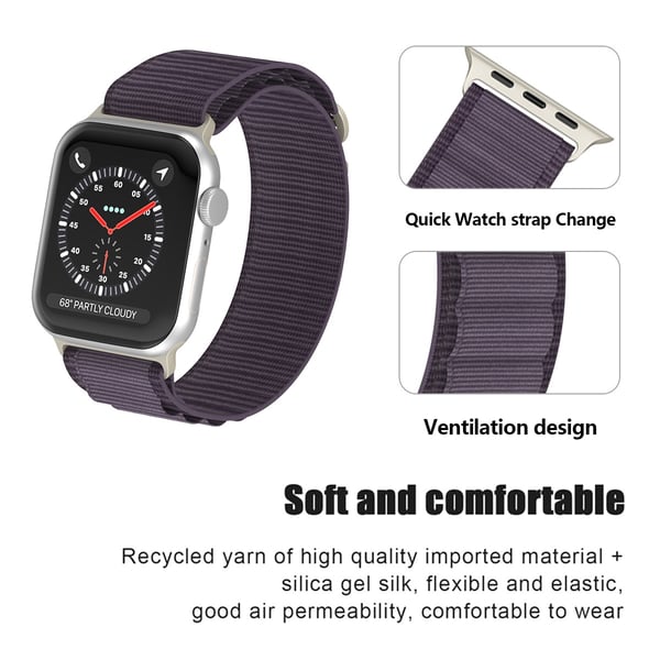 Apple Watch 38/40/41/42 mm Armband Alpine Pro Loop Deep Purple