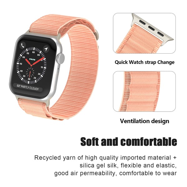 Apple Watch 42/44/45/46/49 mm Armband Alpine Pro Loop Rosa