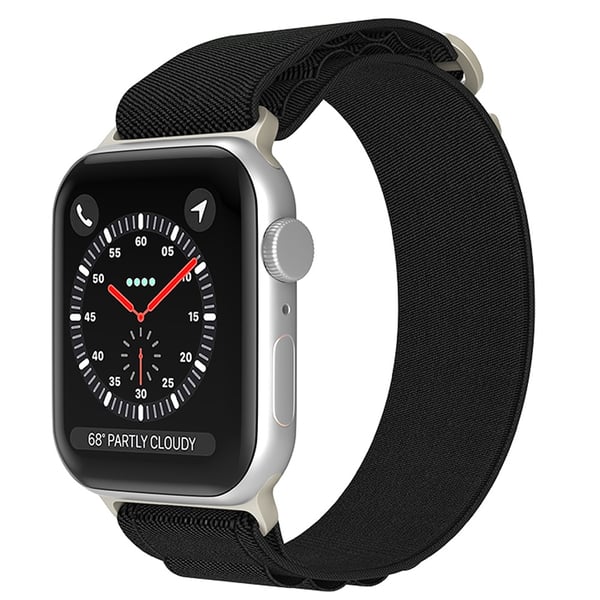 Apple Watch 42/44/45/46/49 mm Armband Alpine Pro Loop Svart