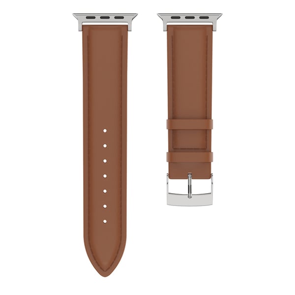 Äkta Läder Armband Apple Watch 42/41/40/38 mm Brun