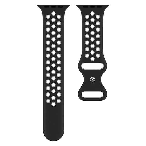 Sportarmband Dual-Color Apple Watch 42/41/40/38 mm (M/L) Svart/Grå