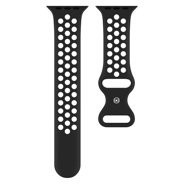Sportarmband Dual-Color Apple Watch 42/41/40/38 mm (M/L) Svart/Vit