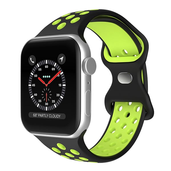 Sportarmband Dual-Color Apple Watch 42/41/40/38 mm (M/L) Svart/Gul