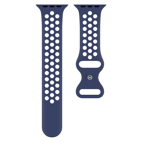 Sportarmband Dual-Color Apple Watch 42/41/40/38 mm (S/M) Blå/Vit