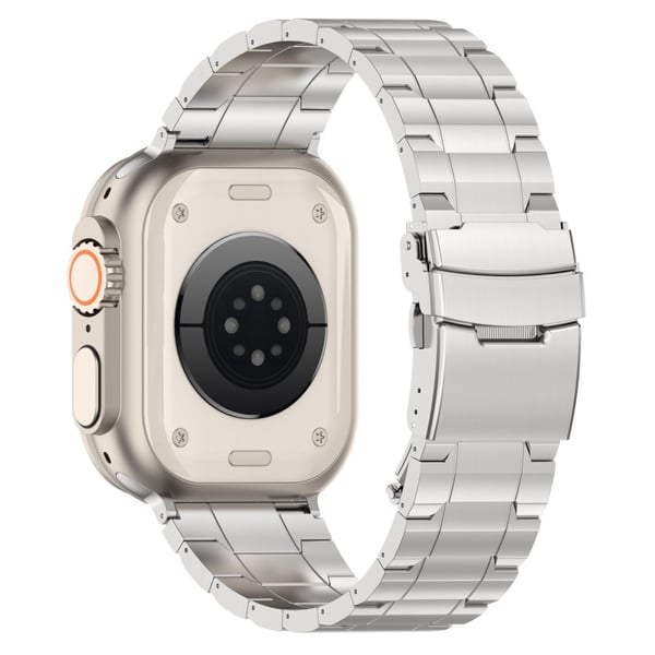 Apple Watch 42/44/45/46/49 mm Armband Steel Titanium Silver