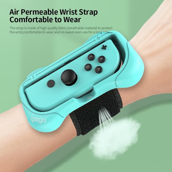 iPega 2-PACK Armband Med Fäste För Joy-Con Grön/Blå
